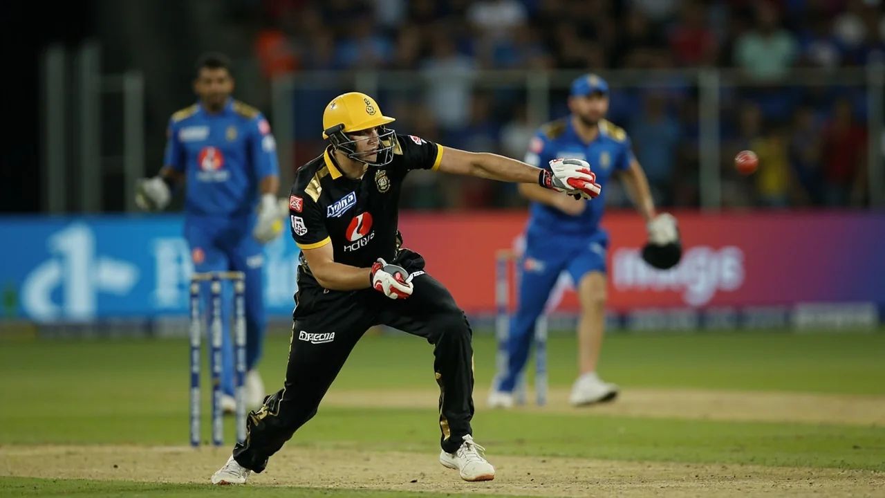 Medium tactical view of the field during a T20 match, with players positioned across the ring and the pitch running through the centre of the frame